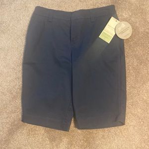 NWT Sonoma Life & Style Original Fit Blue Bermuda Shorts Size 6